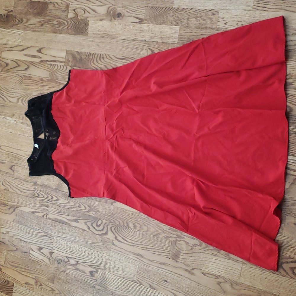 (M) Fit & Flare Dress Lace Holiday Vacation Full Skirt Flare Occasion Party